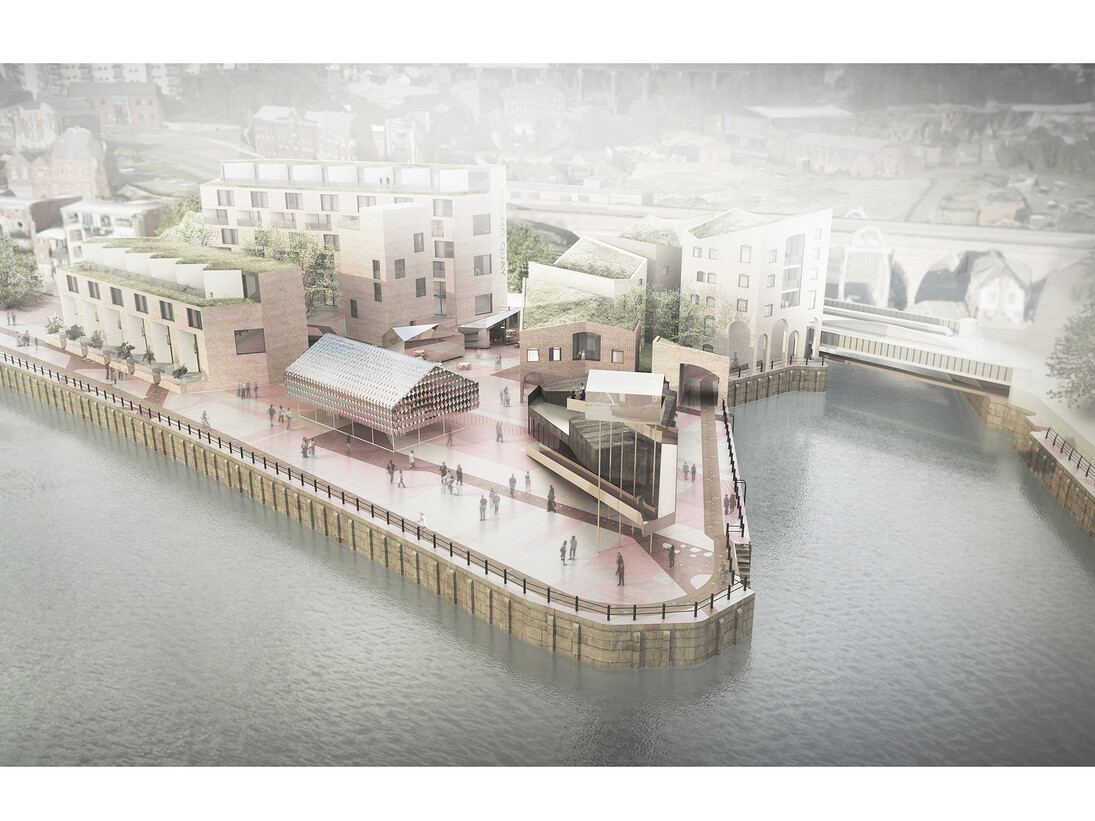 Malmo Quay, Newcastle, Client: Igloo-Carillion plc
Location: Newcastle Upon Tyne, United Kingdom
Project: Landmark & Cycle Hub, Canopy, Pumping Station renovation, Public Space, Area: 5.774 m2, Cost: NA, Competition: 2014, 1st prize, Status: Ongoing, Project team: leading architect: AWP (Marc Armengaud, Matthias Armengaud, Alessandra Cianchetta), Architects selected on other lots: Featherstone Young Architects, Riches Hawley Mikhail Architects
