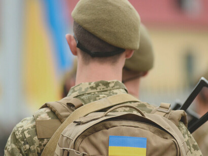 A soldier of the Army of Ukraine in the War against Russia 
