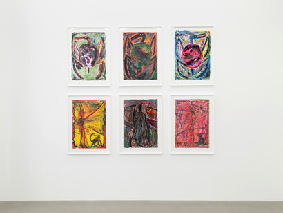 Zeichnungen und drucke, ausstellungsansicht. Mit freundlicher genehmigung der Galerie Eva Presenhuber