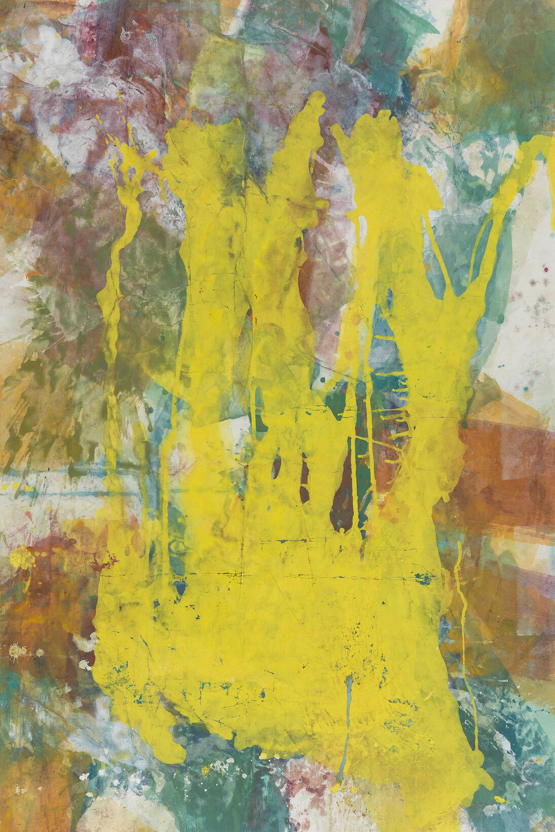 Qin Yufen, b.1954, In Search of Lost Time – South 2, 2015 Mineral pigment, ink, Xuan paper, 195 x 125 cm (76 3-4 x 49 1-4 in.)