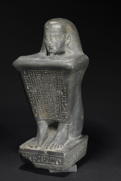 On top of the pyramid. The civilization of ancient Egypt, artwork in exhibition. Courtesy of Shanghai Museum