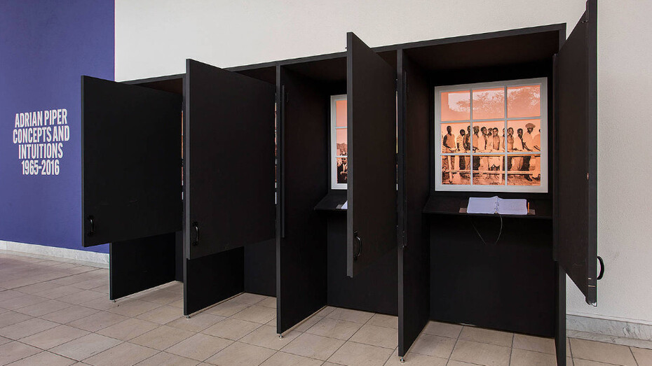 Adrian Piper. Courtesy of Hammer Museum