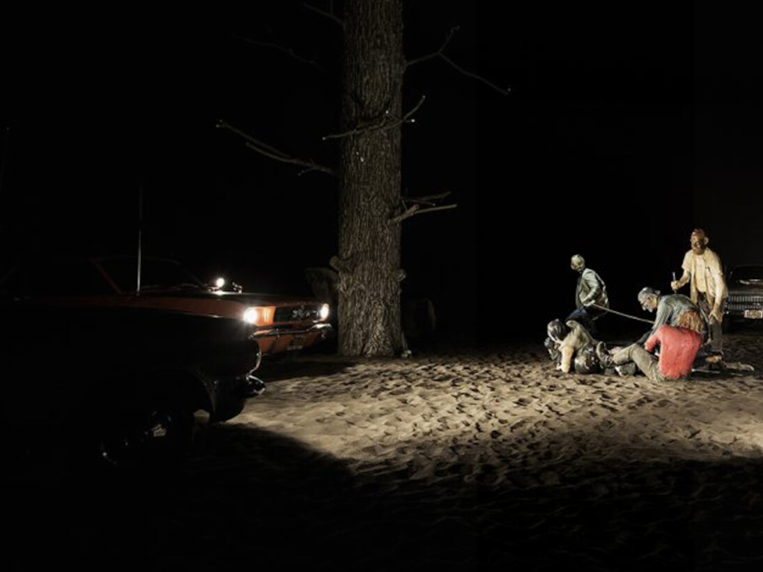 Kienholz. Five Car Stud, Exhibition view. Courtesy of Fondazione Prada