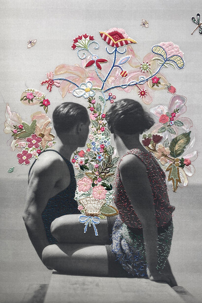 Orly Cogan, Full bloom (detail), 2025. Courtesy of Robert Mann Gallery