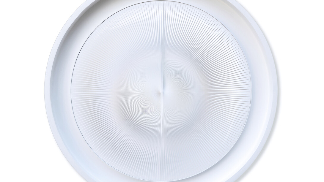 Alberto Biasi, Dinamica visiva, 1968, lamelles de PVC, diag. 61 cm, Courtesy Tornabuoni Art