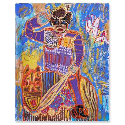 Yang Si Young, Queen on three horse
122x153cm, mixed media on the canvas