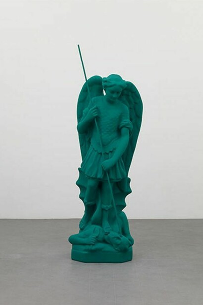 Katharina Fritsch, Heiligenfigur (St. Michael) / Figure of a Saint (St. Michael), 2008, Polyester, paint, 66 1/2 x 26 x 22 1/2 inches; 169 x 66 x 57 cm