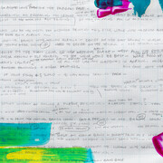 David Reed, Working drawing for #768 (detail), 2022-25. Courtesy of M. David & Co and Gagosian. Copyright 2025 David Reed/Artists Rights Society (ARS), New York. Photo by Maris Hutchinson