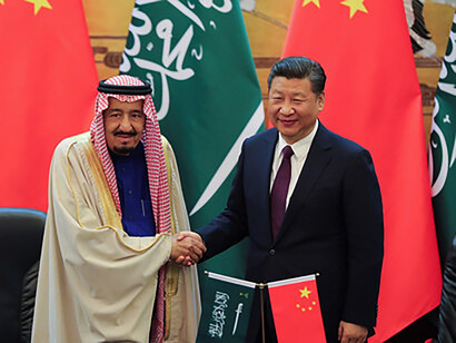 Salmán bin Abdulaziz y Xi Jinping