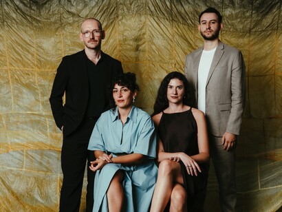 Locarno79, “Tear Gas” Photocall, Concorso Cineasti del Presente, in the presence of Junus Baker, Daniel Tenné, Nino Chichua, Anna Khazaradze, 12/08/2026. Claudia Campoli © Locarno Film Festival