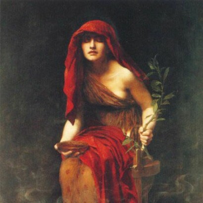 «Sacerdotisa de Delfos» (1891), John Collier 