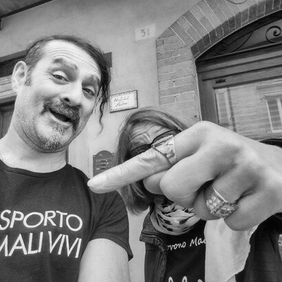 Il musicista Dodo Reale. Aletheia Urbino maggio 2022 Ph. Romina Piccolo 