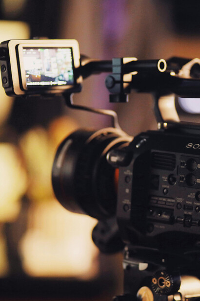Professional film equipment where students gain hands on experience in media and film