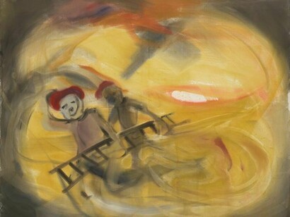 Sophie von Hellermann, If Hell Freezes Over, 2012, Pigment and acrylic emulsion on canvas, 70 7/8 x 90 3/4 inches (180 x 230.5 cm). Courtesy the artist and Greene Naftali, New York