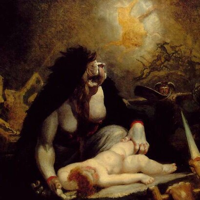 La bruja nocturna visita las brujas de Lapland (1796), Johann Heinrich Füssli