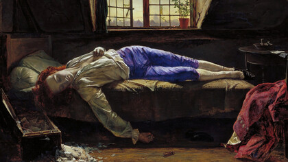 Henry Wallis, La muerte de Chatterton (detalle)