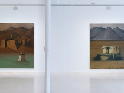 Alejandro Campins, Ni mundo interior ni mundo exterior, vista de exhibición. Cortesía de la Galería Pelaires