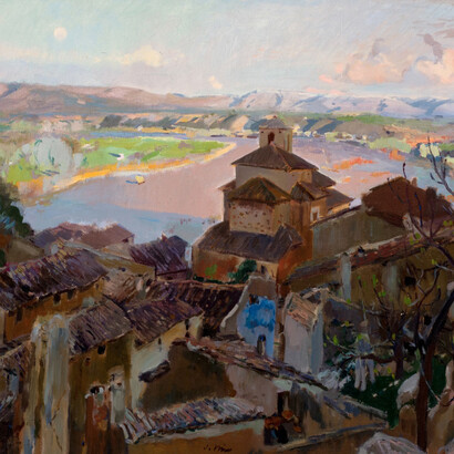Joaquim Mir, Miravet, ca. 1929-30, oil on canvas, 86 x 112 cm. Courtesy of Colnaghi