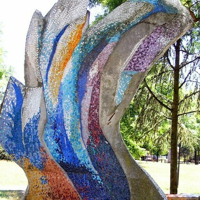 Mosaic at the Peace Park in Ravenna, Italy