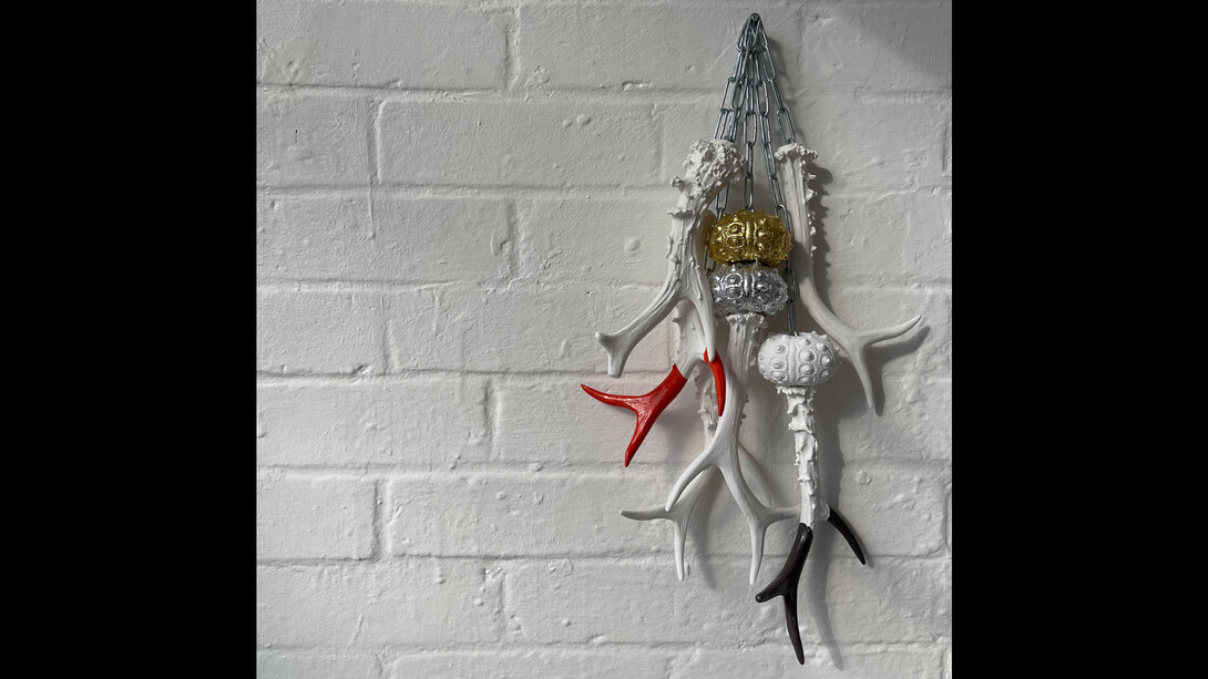 Henrietta Armstrong, Sanctum Futurum: Relics and Forbidden Desires', 2023, installation. Courtesy of the artist and Liminal Gallery