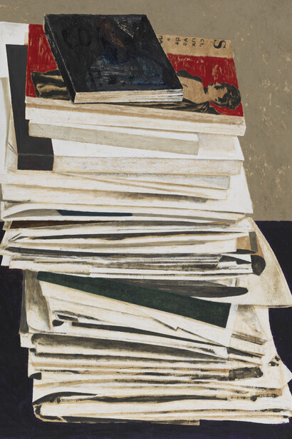 Mamma Andersson, Lore, 2014, Oil on panel, 37 3/8 x 26 inches (95 x 66 cm)
