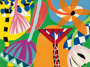 Gillian Ayres, Tivoli, 2011, Woodcut on Unryn-shi Japanese paper, paper 93.0 x 107.2cm, Framed size: 113.6 x 99.3 cm,
Edition of 30, Courtesy of Gillian Ayres and Alan Cristea Gallery, London