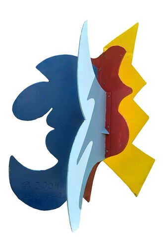 David Hayes, Capricorn, painted welded steel, 66x55x45 in