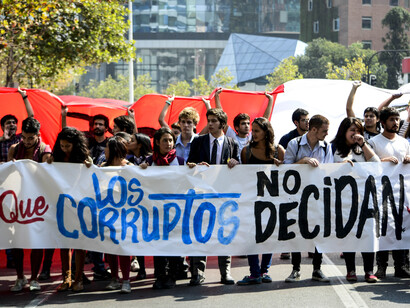 Los movimientos estudiantiles lideran las protestas contra la corrupción en Chile