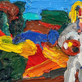 Emilio Villalba, Landscape and Figure, 2025. Courtesy of Dolby Chadwick Gallery