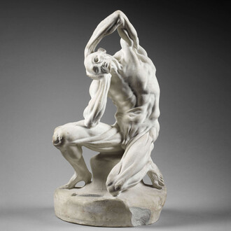 Anonymous, attributed to Michelangelo, Flayed man, 16th century. Courtesy of the Louvre Museum 