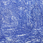 Franz Gertsch, Blauer waldweg campiglia marittima, 2021. Mit freundlicher Genehmigung des Museums Franz Gertsch