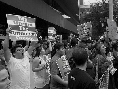Protest in favor of the Dream act, to legalize immigration status for many undocumented immigrants, 2010