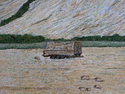 Summer Baling, egg tempera