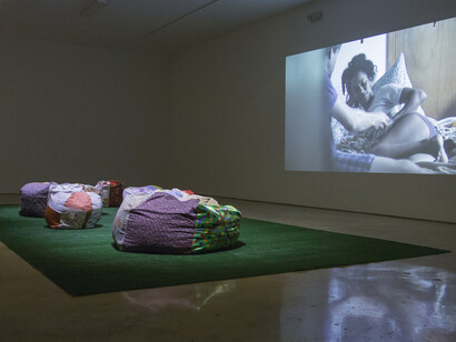 Tameka Norris, Installation view from exhibition Meka Jean: Recovery at Emerson Dorsch, Miami, FL, February 14-March 21, 2015. Courtesy Emerson Dorsch. Photo by Monica McGivern