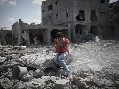 Disperazione sulle macerie