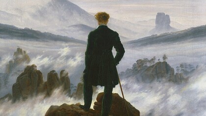 "El caminante sobre el mar de nubes", óleo sobre lienzo, Caspar David Friedrich, 1818