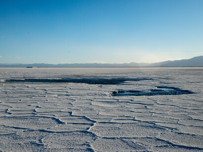 The expansive Salinas Grandes salt flats in Salta, Argentina, symbolizing the natural resources at the center of growing geopolitical and economic interests