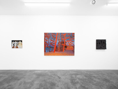 Various artists, In the American grain, exhibition view. Courtesy of Huxley-Parlour Gallery