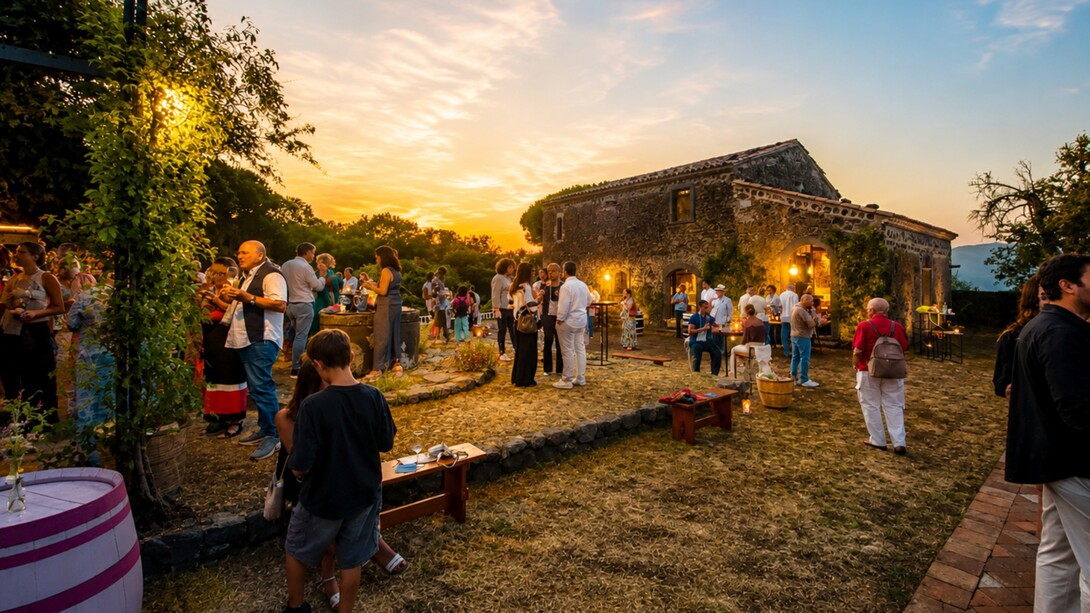 Evento culturale a Tenuta Sciaranuova, Sicilia, Italia. Foto di Germana Cabrelle