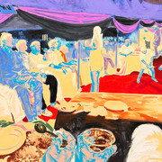 Gideon Okoro, Party rice (detail), 2025. Courtesy of Rele Gallery