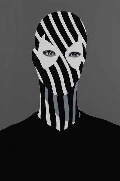 Shigeki Matsuyama, Portrait of Dazzle AH #226 (detail),
acrylic on canvas - 100 x 80 cm. Courtesy of the artist and GR Gallery