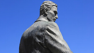 Nikola Tesla Statue in Niagara Falls, Ontario, Canada