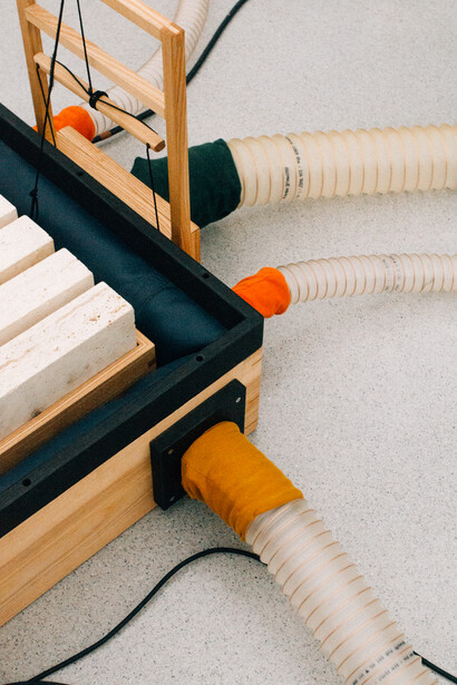 Tarek Atoui, Souffle continu, exhibition view. Courtesy of the Irish Museum of Modern Art 