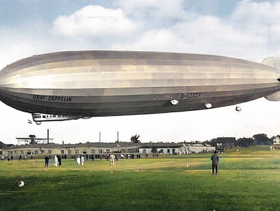 Luftschiff LZ-127 "Graf Zeppelin" wurde nach seinem Erfinder benannt, Aufnahme um 1920