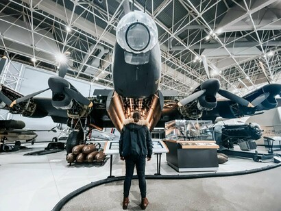 The Second World War, exhibition view. Courtesy of Ingenium. The Canada Aviation and Space Museum