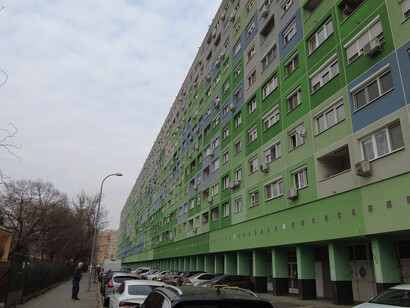 Block of flats, modernised in 2010 during the Housing Esteate Renewal Programe (hu. Panelprogram); Szeged, Hungary