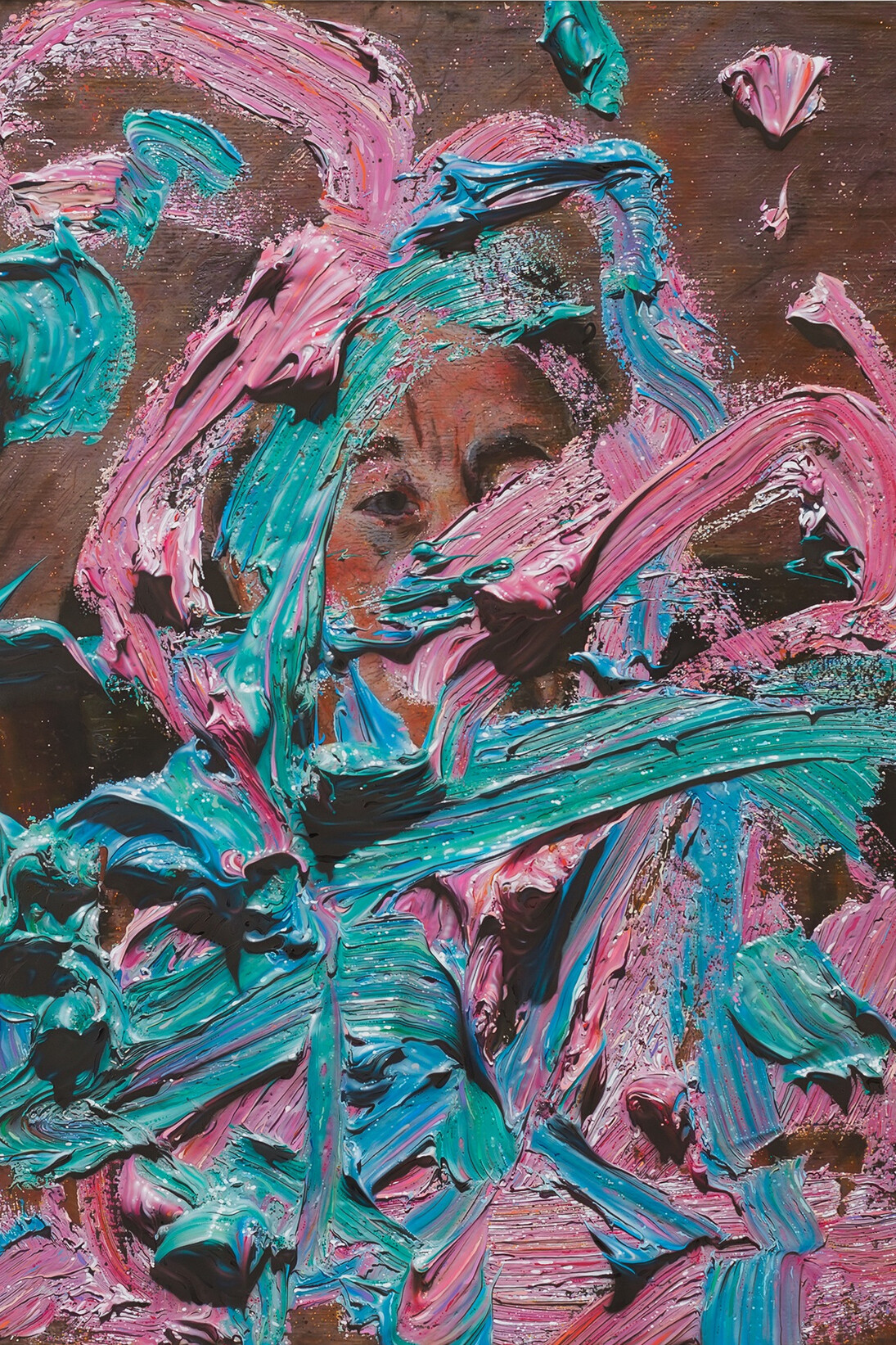 Jason Brooks, Hog Tied, 2014, Acrylic on canvas 135.5 x 102 cm, Courtesy the artist and Marlborough Contemporary, Photo: Francis Ware
