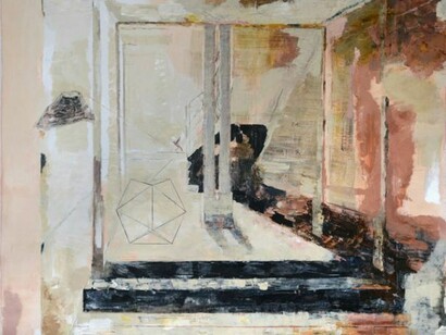 Bogdan Vladuta, Ladder, 2013, oil on canvas, 67.7 x 80.7 in (172 x 205 cm)
