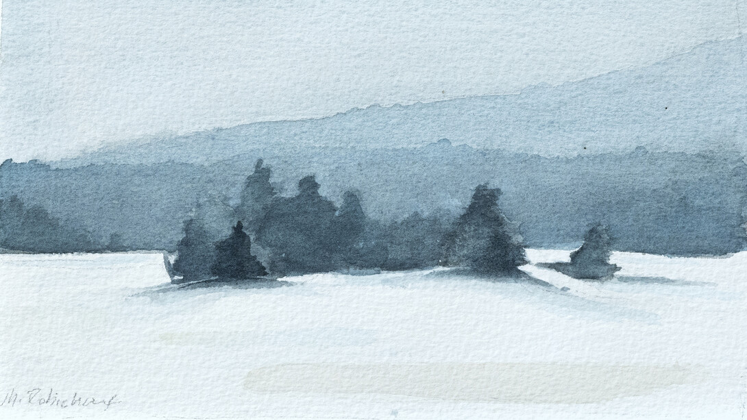 Marguerite Robichaux, Winter on the lake (detail), 1987. Courtesy of Pucker Gallery