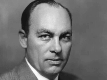 George Horace Gallup looks intently and seriously as he devises a plan to accurately measure his acclaimed Gallup poll